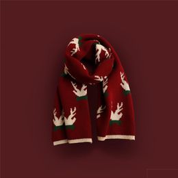 17 Styles De Mode De Noël Écharpe Tricotée Elk Flocon De Neige Arbre Rouge Laine Amoureux Cadeau Livraison Directe Dhabo