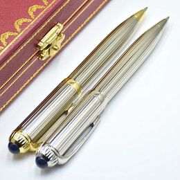 17 styles - Haute qualité série R Ct stylo à bille à rayures en métal bureau école papeterie écriture stylos à bille lisses avec Gem Top 240130