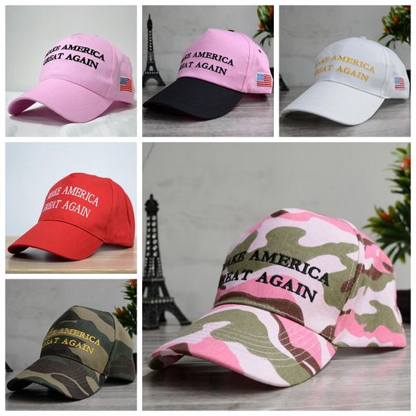 Make America Great Again Hat Bordado Trump Republican Snapback Sports Hats Gorras de béisbol USA Flag Party Hats CCA10588 50pcs