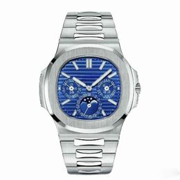 17 Stili Orologio di lusso in PP Cassa in argento Quadrante blu Na-utilus 40mm Uomo Orologi meccanici automatici AAA 5711 Orologio in acciaio inossidabile Cal231g