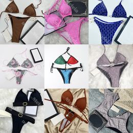 17 Styles Rhinestone Letter Swimwear Summer Low Taille Beach Kleding Sexy Hollow Swimsuit One Piece for Women