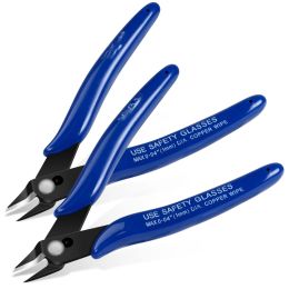 170 Cutter de fil DIY TRMINE DIAAGEAL SIDE COURRE Câble Nippers Blue Blue Min Mini Snips Fleur