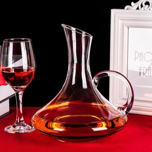 1700 ml ménagers à vin rouge Trumpette en verre criminent pour décantère de pot à barre avec une poignée premium épaissis carafe 240419