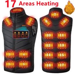 17139 Areas Chaleco calefactable, chaqueta para hombre, calentador eléctrico de invierno para mujer, chaqueta táctica, chaleco térmico para hombre, abrigo calentador para el cuerpo 240119