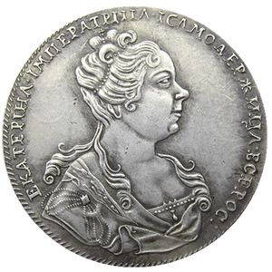 Pièces de monnaie décoratives plaquées argent, 1 rouble de russie, 1726