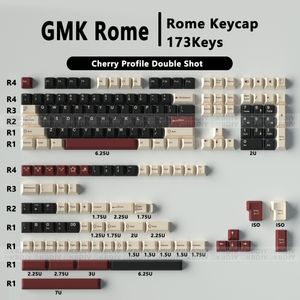 Clavier mécanique à profil Cherry, 173 touches/ensemble, Double injection, ABS GMK Rome, capuchons de touches ISO pour MX Switch RK61 Anne Pro 2 68 980