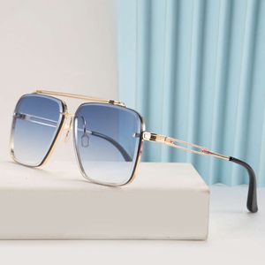 17302 Fashion Double Beam Metal garni pour les lunettes de soleil à la tendance de la nouvelle rue 2020 pour hommes