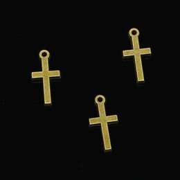 173 pièces en alliage de Zinc breloques Antique Bronze plaqué croix chrétienne breloques pour la fabrication de bijoux bricolage pendentifs faits à la main 9*19mm