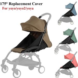 175 ° 3 stks/set Stroller Accessoires Hood Matras Zitkussen voor yoYo/yoyo2/yoya Babytime 1 1 Kwaliteitsdeksel Matrassen 240417