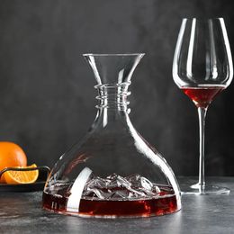 1750ml VIE VIE VERRE VERRE ICEBERG DÉCANDER DÉCANTER VERRE CARAFE CRISSION REMPLET VIN AVEC LA BOUTEILLE D'EAU DE CDE 231222