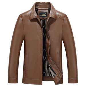 Nouvelle mode hommes vêtements printemps PU fausse fourrure en cuir survêtement veste fermeture éclair manteau automne hiver manteau décontracté