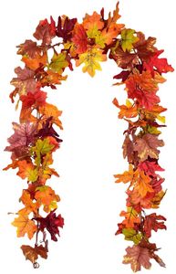 175 cm automne décoration artificielle feuilles d'érable guirlande vigne Thanksgiving Halloween jardin pour la fête de mariage maison automne décor 1030