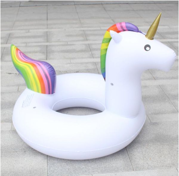 175cm Flotteurs gonflables Anneau de bain gonflable Licorne Ride-On jouets de piscine pour enfants flotteur gonflable animal adulte Anneau de natation Radeau d'eau