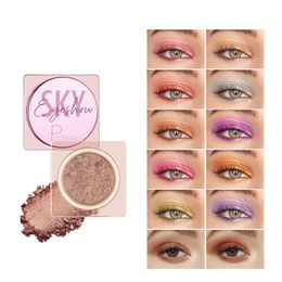 Paleta De sombra De ojos monocromática De alto brillo, Maleta De maquillaje profesional holográfica, paleta De purpurina, sombra De ojos