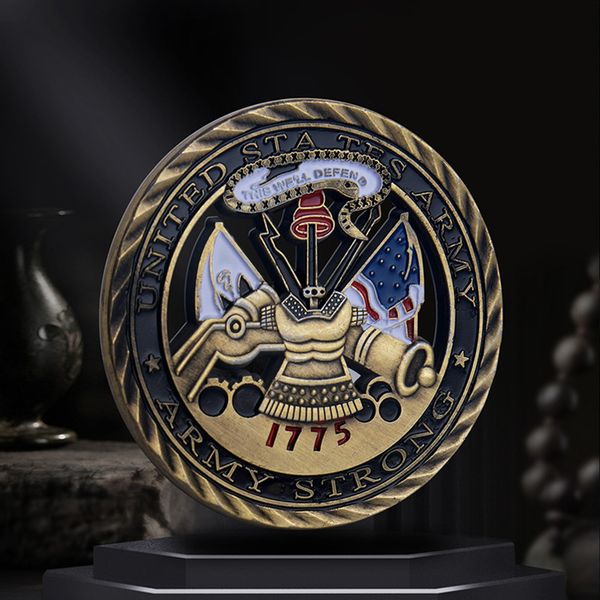 Pièce de défi plaquée bronze de l'armée américaine de 1775, « Ceci que nous défendrons »