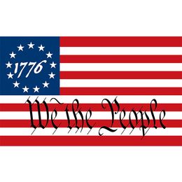 1776 American We the Poeple 3x5ft Flag, 100% Poleyster Fabric National Advertising, 100D Digital Printing