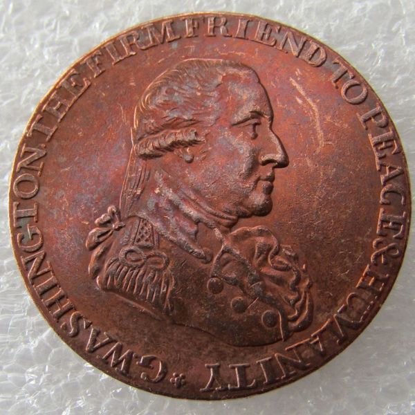 1795 Washington Grate, copia de medio centavo, promoción de moneda, fábrica barata, bonitos accesorios para el hogar, monedas 2656