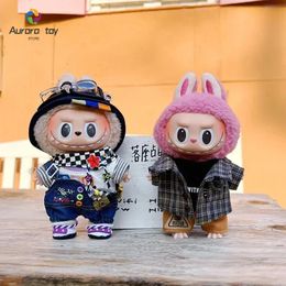 17 cm de poupée couleur match hoodies poupées labubu vêtements de poupée vêtements de mode sweats à capuche pour accessoires Gendages de poupées en peluche 240513