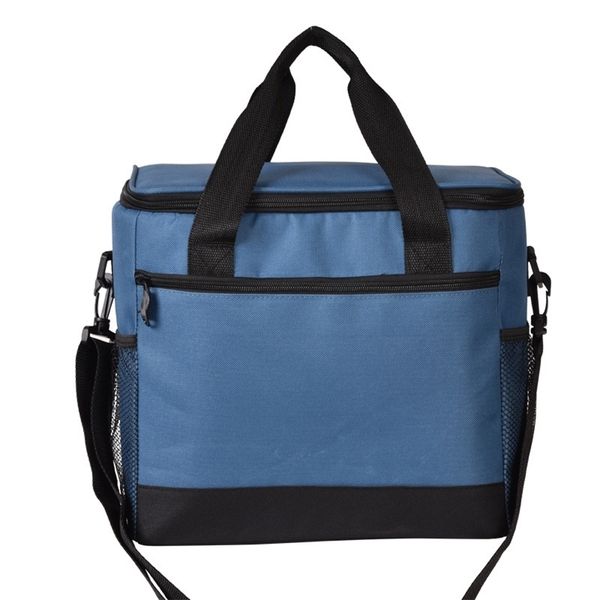 17L Cooler Bag Aislamiento plegable Bolsas de hielo portátiles grandes A prueba de agua Almuerzo Ocio Picnic Paquete Bento Box Comida Bolsa térmica T200530