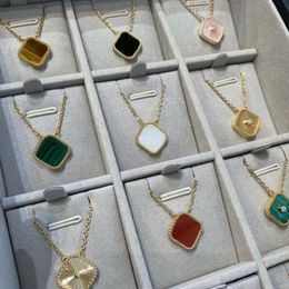 Klassieke hoogwaardige luxe klaver ketting hanger roestvrij staal 18K vergulde damesmeisjes Valentijnsdag Moederdag verloving sieraden - cadeau