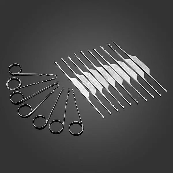 17Pcs brush hook selection locksmith tool set