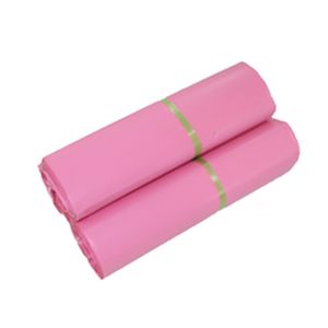 17x30cm rose poly mailer sacs d'emballage en plastique produits courrier par courrier fournitures de stockage mailing emballage auto-adhésif p262Z