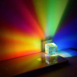 ización de ciencia óptica de 18*18*18mm para proyector de experimentos de cubo con prisma de combinación de colores 240102