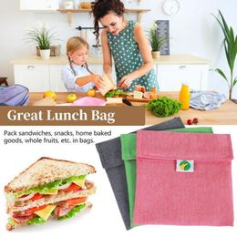 Bolsas de almacenamiento 18 * 18 cm Sandwich Snack Bag Reutilizable Lavable Almuerzo Bolsa de frutas Contenedor Organizador de cocina
