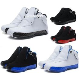 18 18S Outdoor Basketball Shoes Og Gray Red Suede Chrome Sport Royal Blue Mens Trainer Designer Classic Tennis Sneakers Maat 7-13