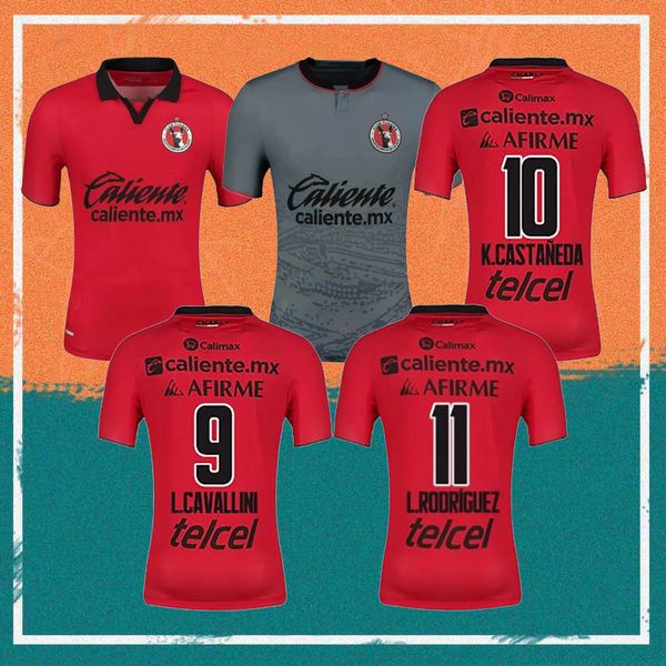 2023 México LIGA MX Club Tijuana Soccer Jerseys 23/24 Inicio Rojo CASTILLO MARTINEZ Camisa Club RODRIGUEZ RIVERA B. DIAZ LOPEZ Uniforme de fútbol visitante