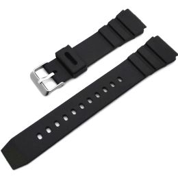 18 20 22 24 26 28 mm Siliconen horlogeband voor Casio W800H Black Pu Resin Bracelet SGW400 F91W F84 F105/108/A158/168 AE1200/1300