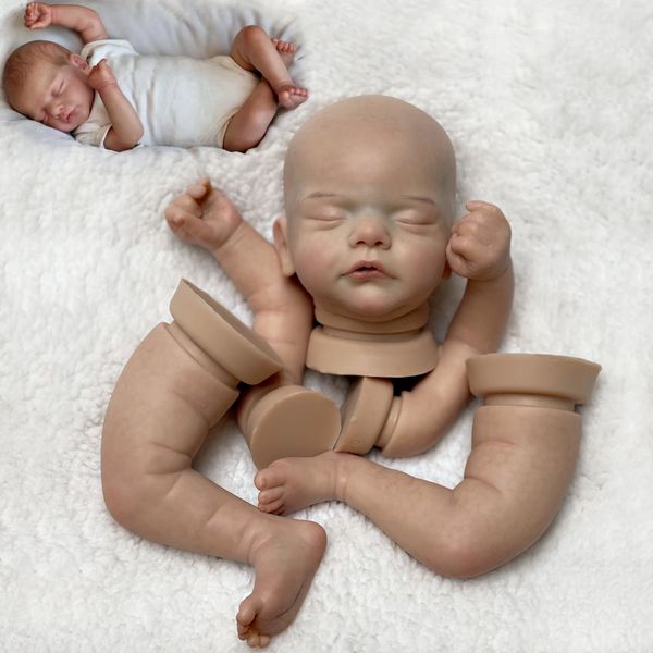 18-20 pulgadas Sam Silicona suave Solid Silicona Reborn Doll Kits pintados/sin pintar Bebe Reborn Kits Bonecas Accesorios de muñecas de bricolaje de bricolaje