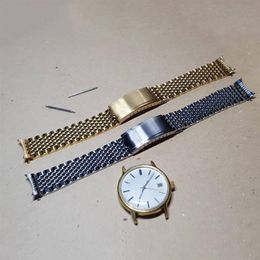 18 20mm Argent Or Bracelet de montre Bandes Solide en acier inoxydable 316L avec lien creux Bracelets de luxe Bracelet Fermoir Boucle Pour OME 2649
