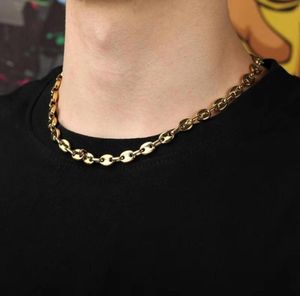 18 22 inches 8 mm Cubaanse linkketting ketting voor mannen luxe ontwerper heren hiphop ketting roestvrijstalen zilvergouden ketens neklac8778824