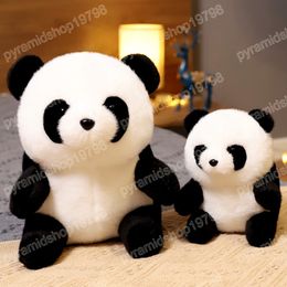 18/26 cm Kawaii Panda jouets en peluche peluche Animal doux noir blanc Panda oreiller mignon décor cadeau pour enfant bébé