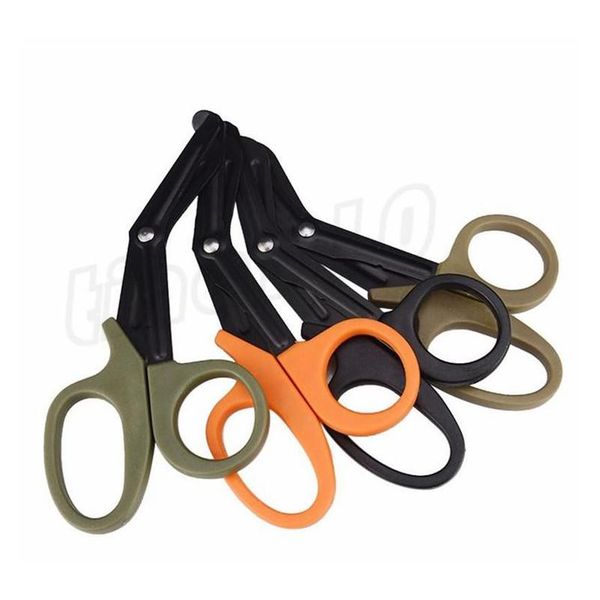 Spring Scissors 18.3X9.2 Cm Gear Tactique Rescue Scissor Trauma Gauze Ciseaux de premiers secours d'urgence Paramedi extérieur bbyOZT bdesports