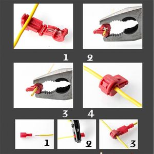 18/30pcs conector t-tap con conector eléctrico de cable eléctrico rápido terminal de alambre impermeable de cable de bloqueo