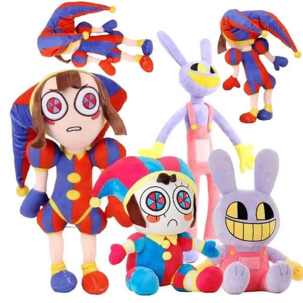 18-40 CM jouet en peluche de cirque numérique magique Pomni Jax animé mignon dessin animé clown en peluche douce poupée remplie cadeau d'anniversaire 240124