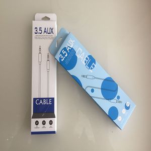 18 * 5 cm bleu luxe haut de gamme bleu CardPaper boîtes d'emballage boîte d'emballage pour chargeur Micro USB câble de synchronisation de données écouteur Audio câble de cordon AUX