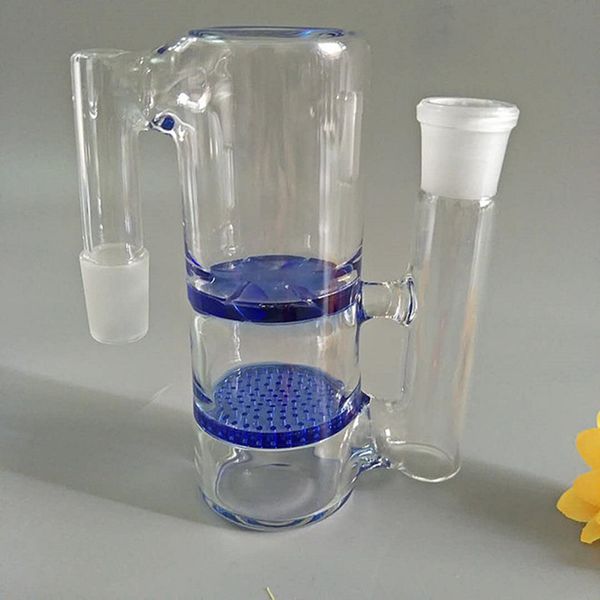 Collecteur de poussière de narguilé en verre Transparent avec disque de frittage et filtre turbo AC-008