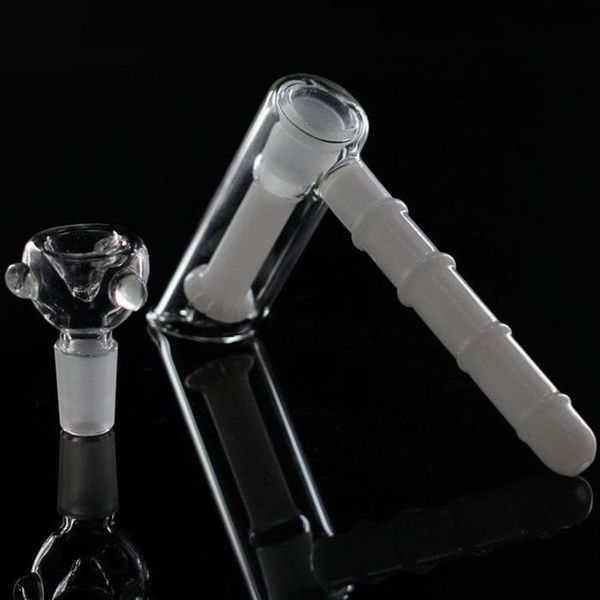 18 8mm joint bangs en verre 14cm de haut barboteur en verre conduites d'eau bong marteau 6 bras par verre percolateur barboteur fumer pipe bongs