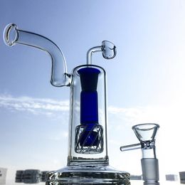 18.8mm verre Joint Oil Rig Bongs avec verre Bowl Quartz Banger 21cm Hauteur Reti Perc deux cylindres Conduite d'eau Bongs WP109-2