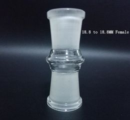 18.8mm tot 18.8mm Vrouwelijke convertor Glasadapter Rechte levering voor glazen bongglasbubbler en Ashcatcher