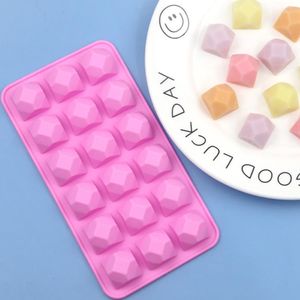 Outil de moule en silicone diamant à 18 cavités pour la gelée de gâteau au chocolat et le pouding antiadhésif Moule à glaçons Outils de cuisson SN4394