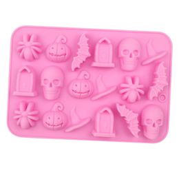 18 Holte Halloween Mold Skull Spider Chocolate Molds Baking Tool 122131