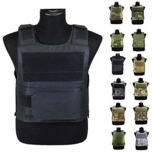 18 Couleur Doux Tactique Molle Gilet Airsoft Corps Armure Tir Paintball Bretelles Réglables Combat Gilet En Plein Air Chasse CS Jeu Clot2827