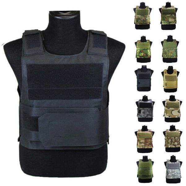 Chaleco Molle táctico suave de 18 colores, armadura de cuerpo Airsoft, tiro, Paintball, correas ajustables, chaleco de combate, caza al aire libre, tela de juego CS