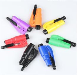 18 kleuren 3-in-1/2-in-1 Portable Mini Self Defense Saving Hammer Key Chain Rings STUEMBORT CUTTER AUTO RAME BREAKER Keychain