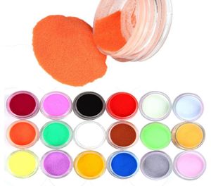 18 kleuren acryl snijpoeder stof UV gel ontwerp 3d tips decoratie manicure nagel art nagel snijwerk kristal poeder1219384