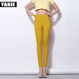 18 couleurs Taille Haute Femmes Crayon Pantalon Bonbons Couleur stretch Leggings Plus La Taille 5XL Dames Pantalon Décontracté Femme Pantalon 210608